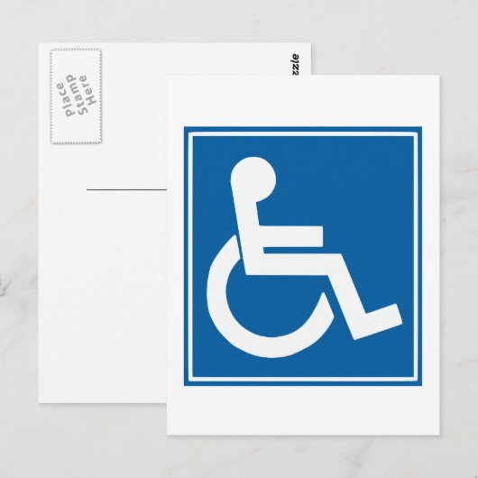 Handicap-teken Briefkaart (Voorkant / Achterkant)