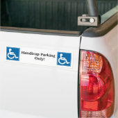 Handicap-teken Bumpersticker (Op Truck)