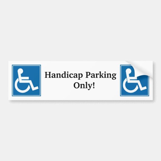 Handicap-teken Bumpersticker (Voorkant)