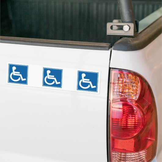 Handicap-teken Bumpersticker (Op Truck)