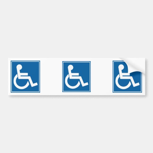 Handicap-teken Bumpersticker (Voorkant)