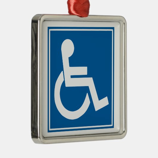Handicap-teken Metalen Ornament (Rechts)
