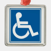 Handicap-teken Metalen Ornament (Voorkant)