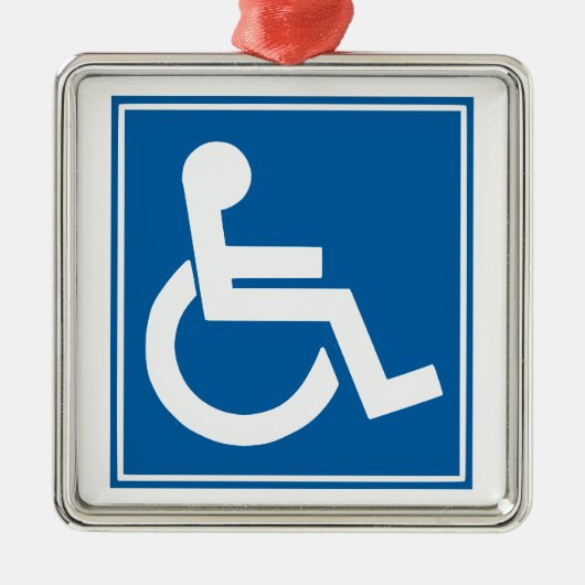 Handicap-teken Metalen Ornament (Voorkant)