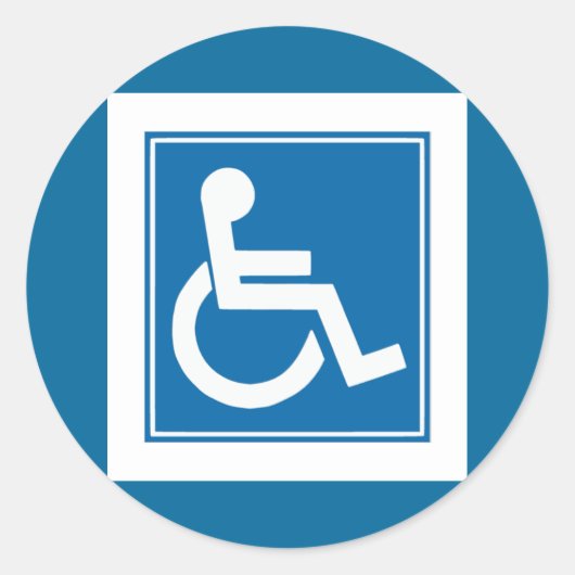 Handicap-teken Ronde Sticker (Voorkant)