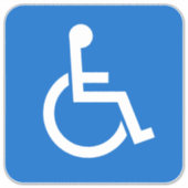 Handicap-teken Sticker (Voorkant)
