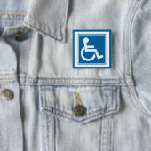 Handicap-teken Vierkante Button 5,1 Cm (In situ)