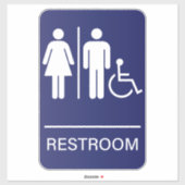 Handicap Toegankelijke badkamerplaat Sticker (Vel)