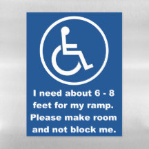 Handicap Van deur Waarschuwing Magnetisch droog wa