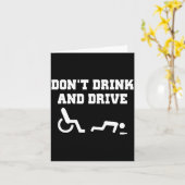 Handicap With Wheelchair Joke Dont Drink And Driv  Kaart (Gele Bloem)
