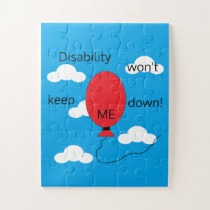 Handicap zal me niet tegenhouden: Rood Wit & Blauw Legpuzzel