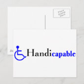 Handicapabel (rolstoel) briefkaart (Voorkant / Achterkant)