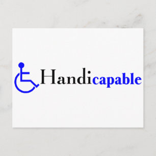 Handicapabel (rolstoel) briefkaart