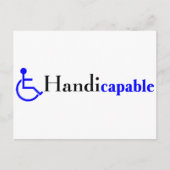 Handicapabel (rolstoel) briefkaart (Voorkant)