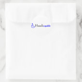 Handicapabel (rolstoel) ronde sticker (Tas)
