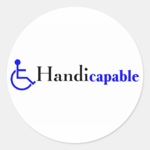 Handicapabel (rolstoel) ronde sticker