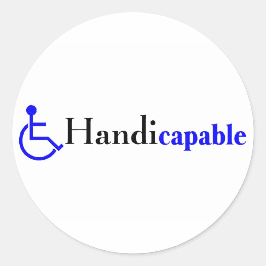 Handicapabel (rolstoel) ronde sticker (Voorkant)