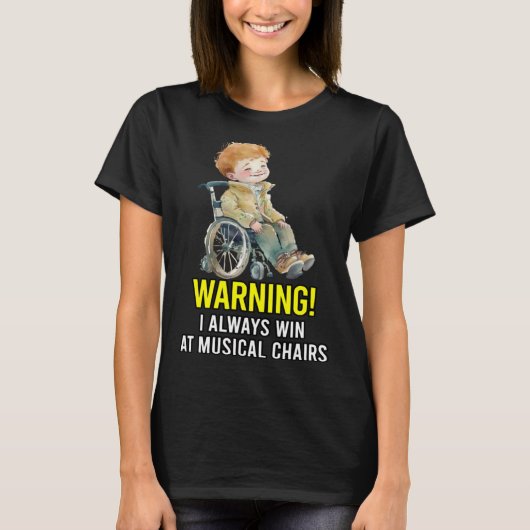 Handicapabele gehandicapte rolstoel H T-shirt (Voorkant)