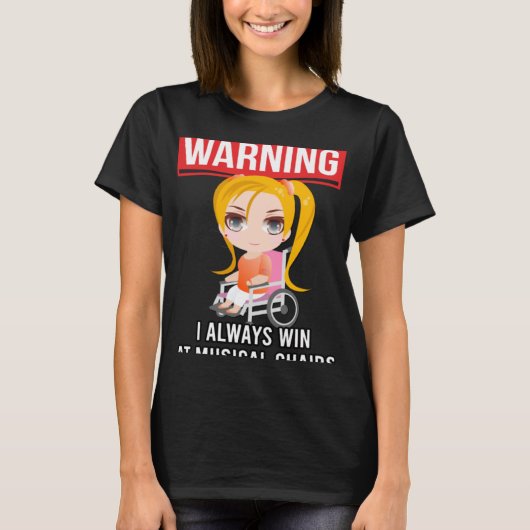 Handicapabele gehandicapte rolstoel H T-shirt (Voorkant)