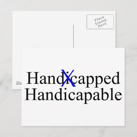 Handicapable Briefkaart (Voorkant / Achterkant)