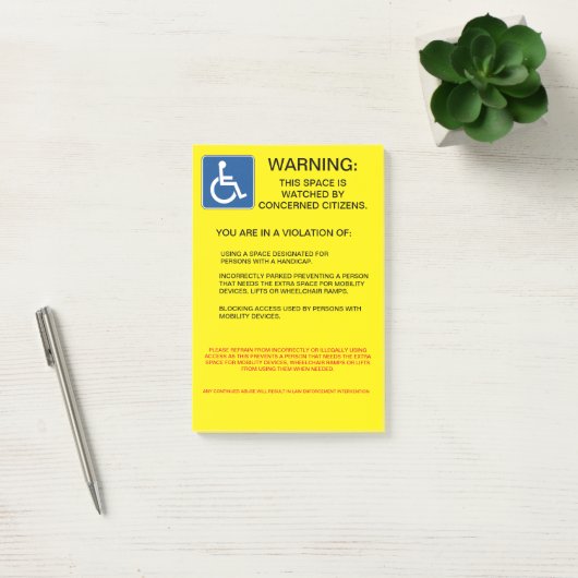 HANDICAPOVERTREDING POST-IT® NOTES (Kantoor)