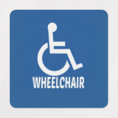 Handicapped Wheelchair Labels (Design 2)