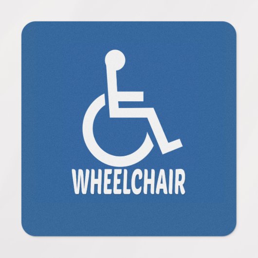 Handicapped Wheelchair Labels (Design 1)