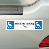 Handicapteken Bumpersticker (Op auto)