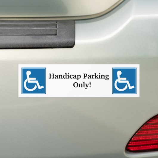 Handicapteken Bumpersticker (Op auto)