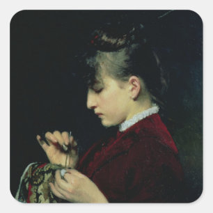 Handicraft, 1887 vierkante sticker