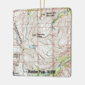 Handies Peak Fourteener Topo Keramisch Ornament (Links)