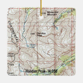 Handies Peak Fourteener Topo Keramisch Ornament