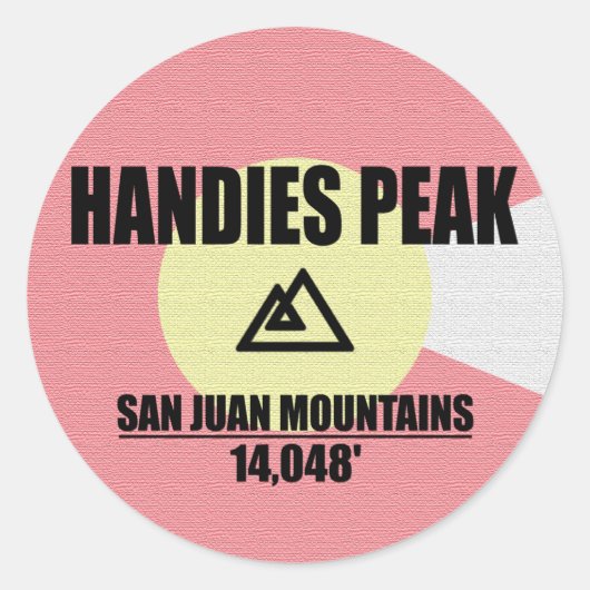 Handies Peak Ronde Sticker (Voorkant)
