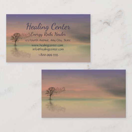 Handig aangepast Visitekaartje voor genezingskalm (Voorkant / Achterkant)