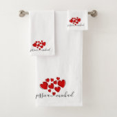 Handig cadeau voor een romantisch stel dat samenwo bad handdoek (Insitu)