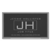 Handig grijs en donkergrijs magnetisch visitekaartje (Voorkant)