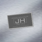 Handig grijs en donkergrijs magnetisch visitekaartje (Voorbeeld)