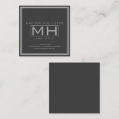 Handig grijs en donkergrijs vierkante visitekaartje (Voorkant / Achterkant)