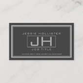 Handig grijs en donkergrijs visitekaartje (Voorkant)