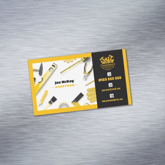 Handig Man | Bouw | Contractant Magnetisch Visitekaartje (Voorbeeld)