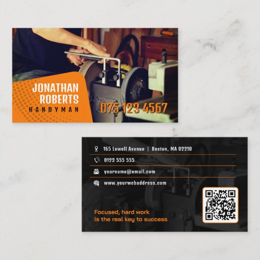 Handig Man | Bouw | Contractant Visitekaartje (Voorkant / Achterkant)
