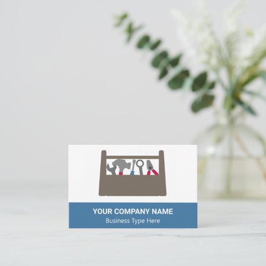 Handig Man Carpenter Visitekaartje (Staand voorkant)