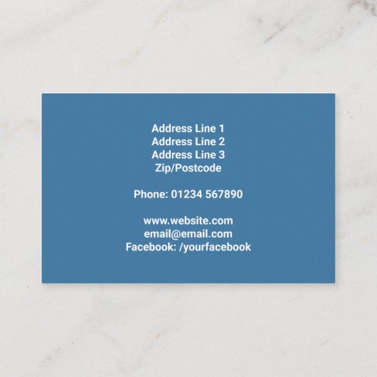 Handig Man Carpenter Visitekaartje (Achterkant)