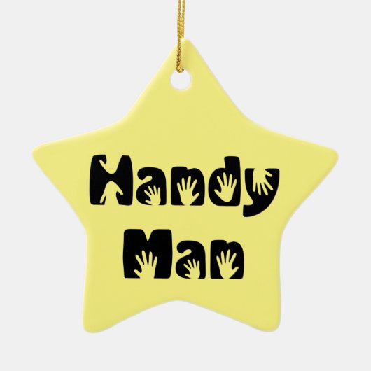 Handig Man T-shirt Keramisch Ornament (Voorkant)