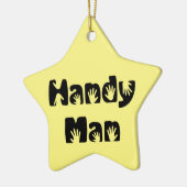 Handig Man T-shirt Keramisch Ornament (Links)