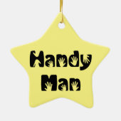 Handig Man T-shirt Keramisch Ornament (Achterkant)