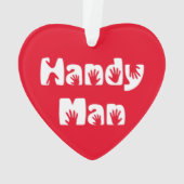 Handig Man T-shirt Ornament (achterkant)