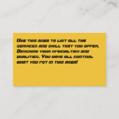 Handig Man Visitekaartje (Achterkant)