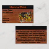 Handig man visitekaartje (Voorkant / Achterkant)