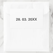 Handige bewerkbare persoonlijke tekst rechthoekige sticker (Tas)